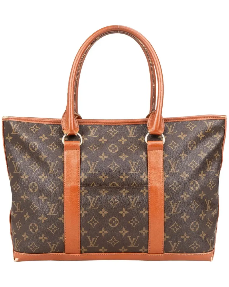 Louis Vuitton Crossbody Bags  Canvas Monogram Sac Weekend Handbag braun Braun