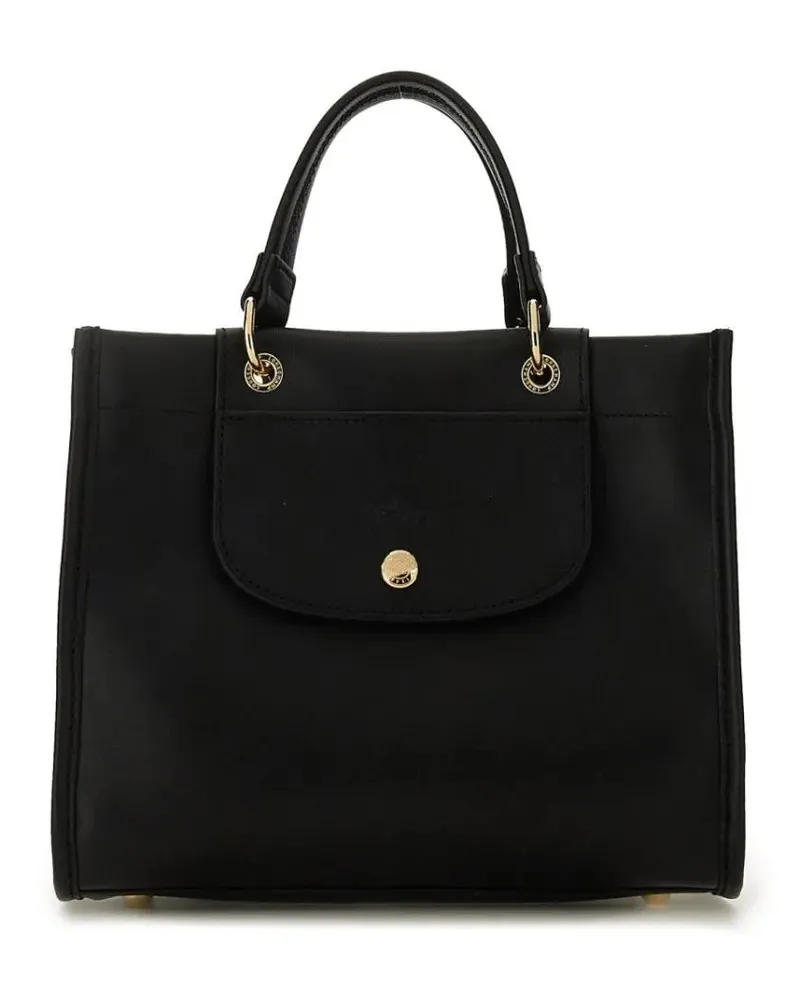 Longchamp Hobo Bags Structured Leather Shoulder Bag schwarz Schwarz