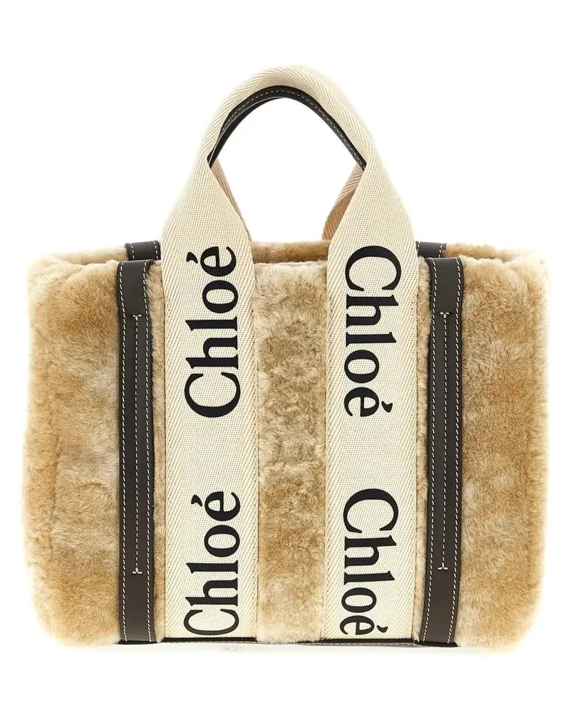 Chloé Shopper & Totes 'Woody' Small Handbag beige Beige