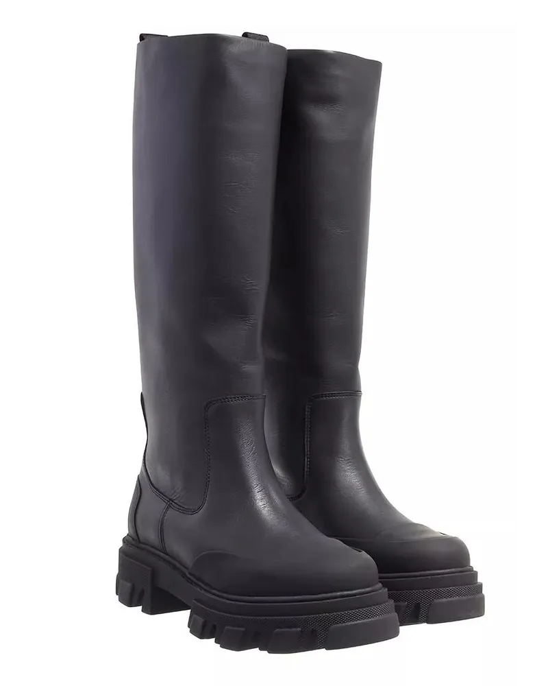 Ganni Boots & Stiefeletten Cleated High Tubular Boot Schwarz