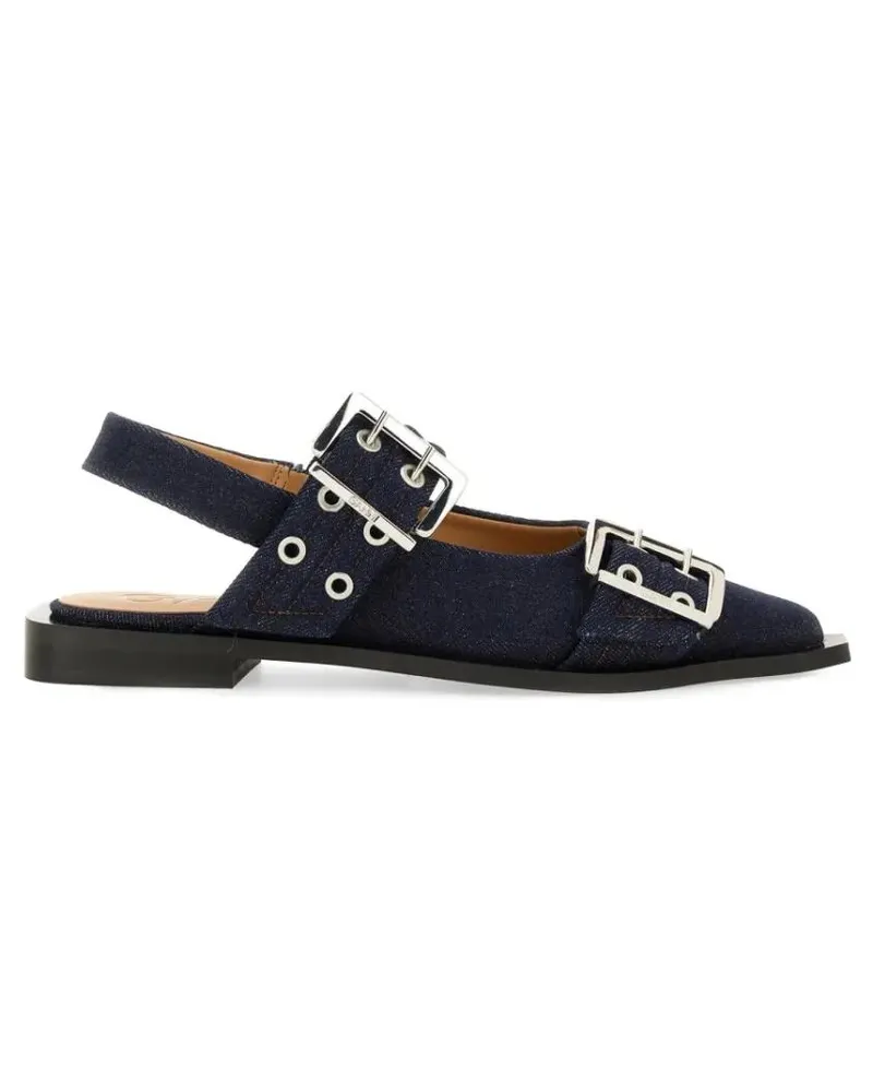 Ganni Ballerina With Buckle blau Blau