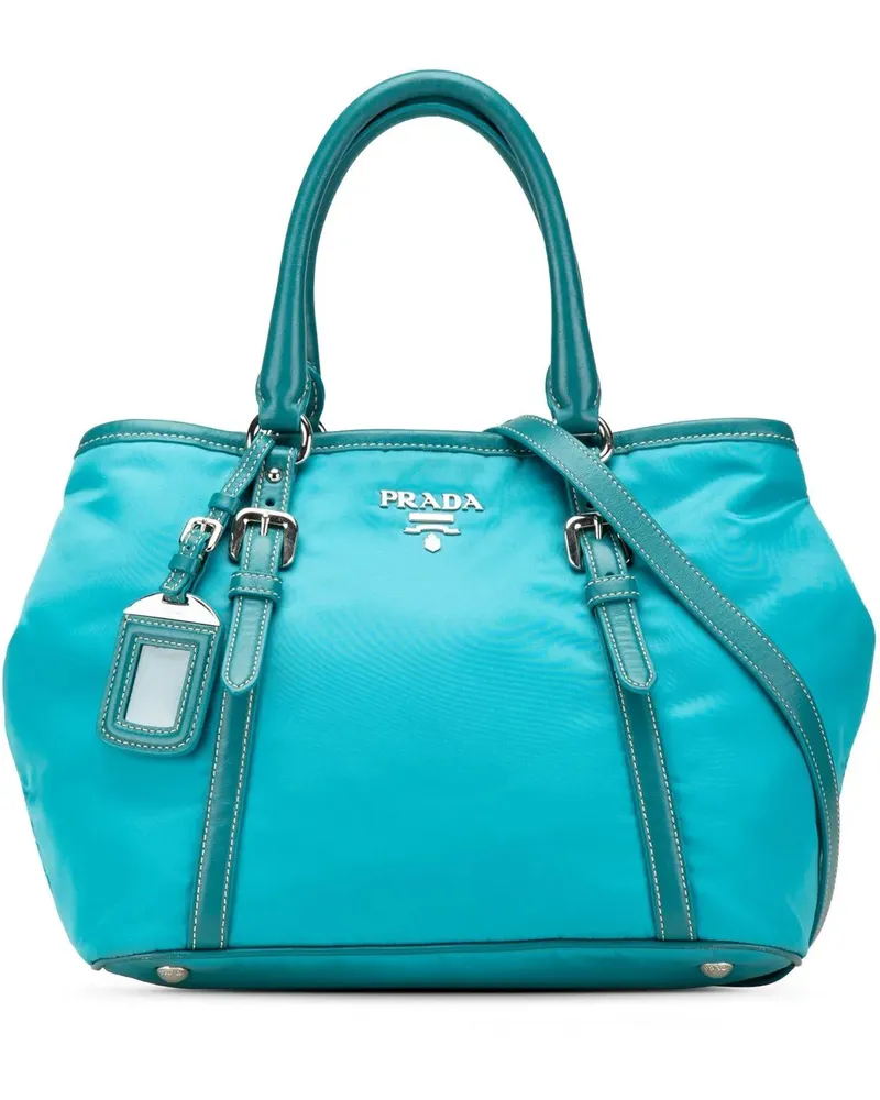 Prada Hobo Bags 2010-2024 Tessuto Satchel blau Blau