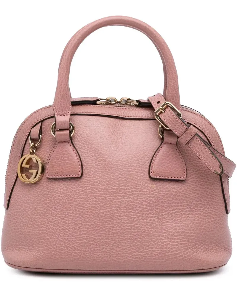 Gucci Hobo Bags 2016-2024 Mini Leather GG Charm Dome Satchel pink Rosa