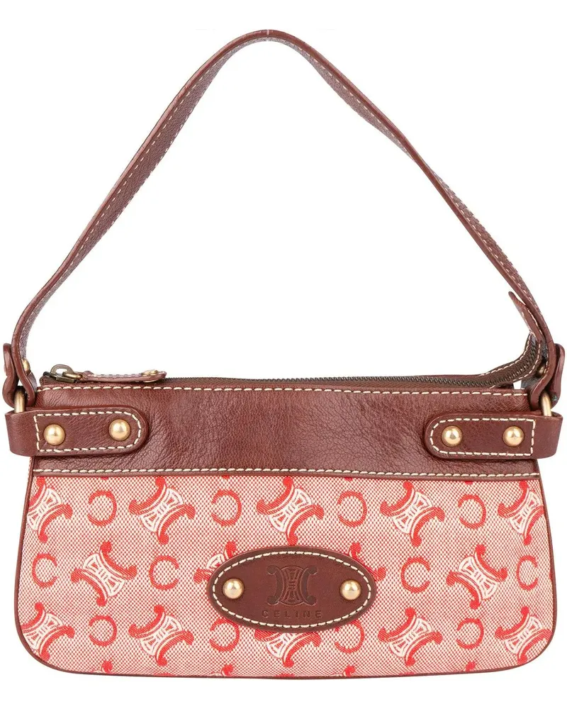 Celine Crossbody Bags  Maccadam Monogram Handbag rot Rot