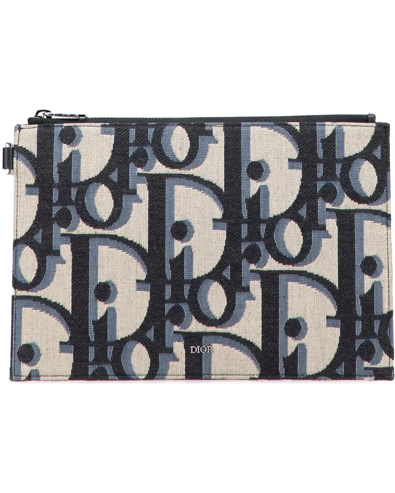 Dior Clutches Oblique A5 Clutch blau Blau