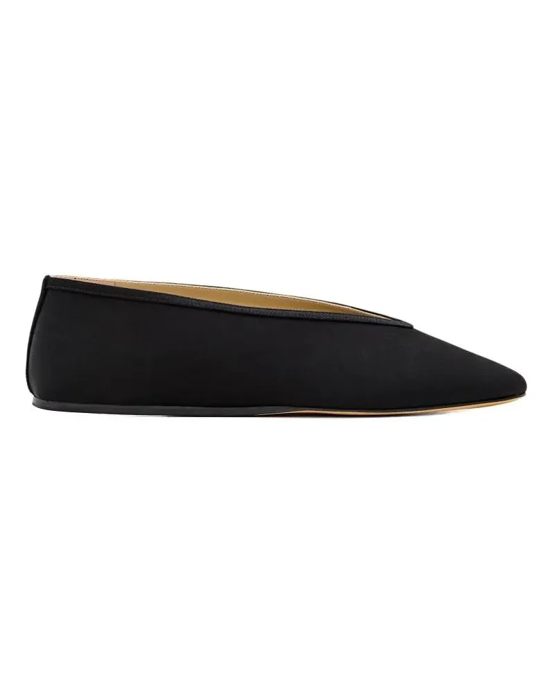 Le Monde Béryl Luna Slipper Satin schwarz Schwarz