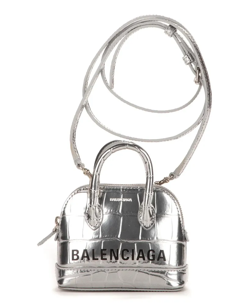 Balenciaga Crossbody Bags Mini Ville Top Handle Crossbody silberfarben Silber