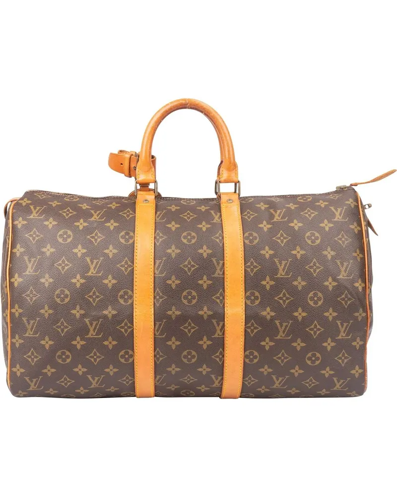 Louis Vuitton Crossbody Bags  Canvas Monogram Keepall 45 braun Braun