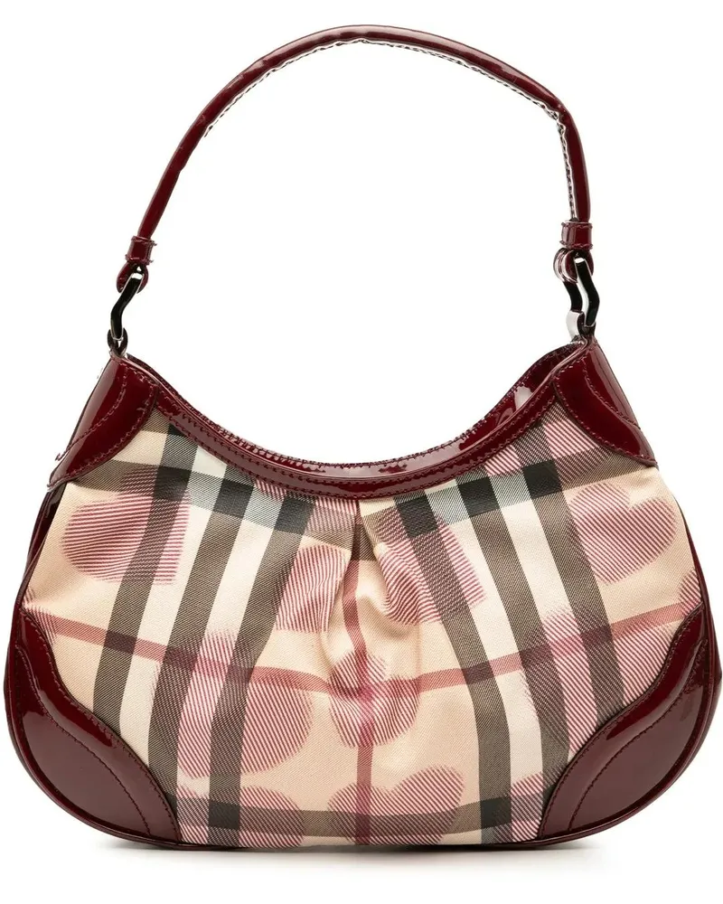 Burberry Hobo Bags Hearts Nova Check Coated Canvas Shoulder Bag braun Braun