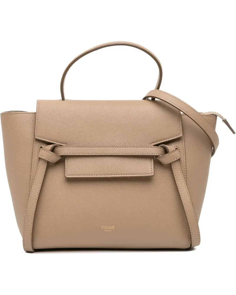 Celine Hobo Bags Nano Grained Calfskin Belt Bag braun Braun