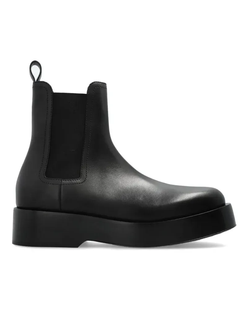 Bottega Veneta Stiefel Brown Calf Leather Chelsea Boot Torino schwarz Schwarz