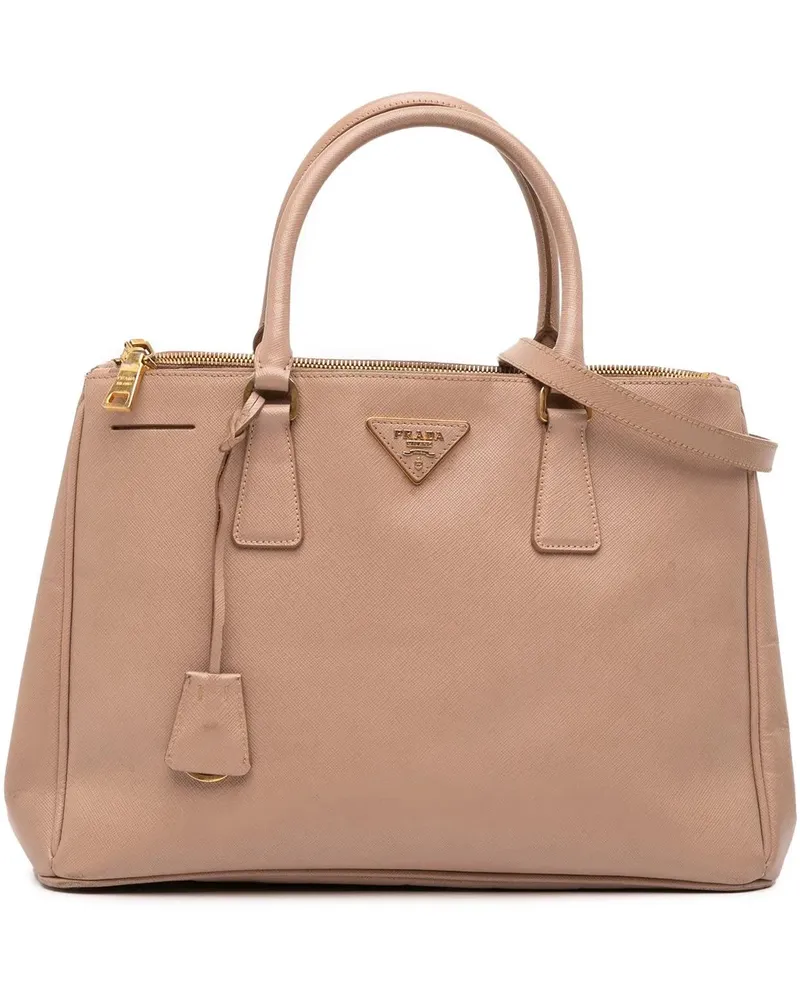 Prada Hobo Bags Medium Saffiano Lux Galleria Double Zip Tote rosa Gold