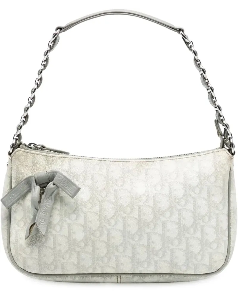 Dior Hobo Bags Oblique Coated Canvas Romantique Shoulder Bag weiß Weiß