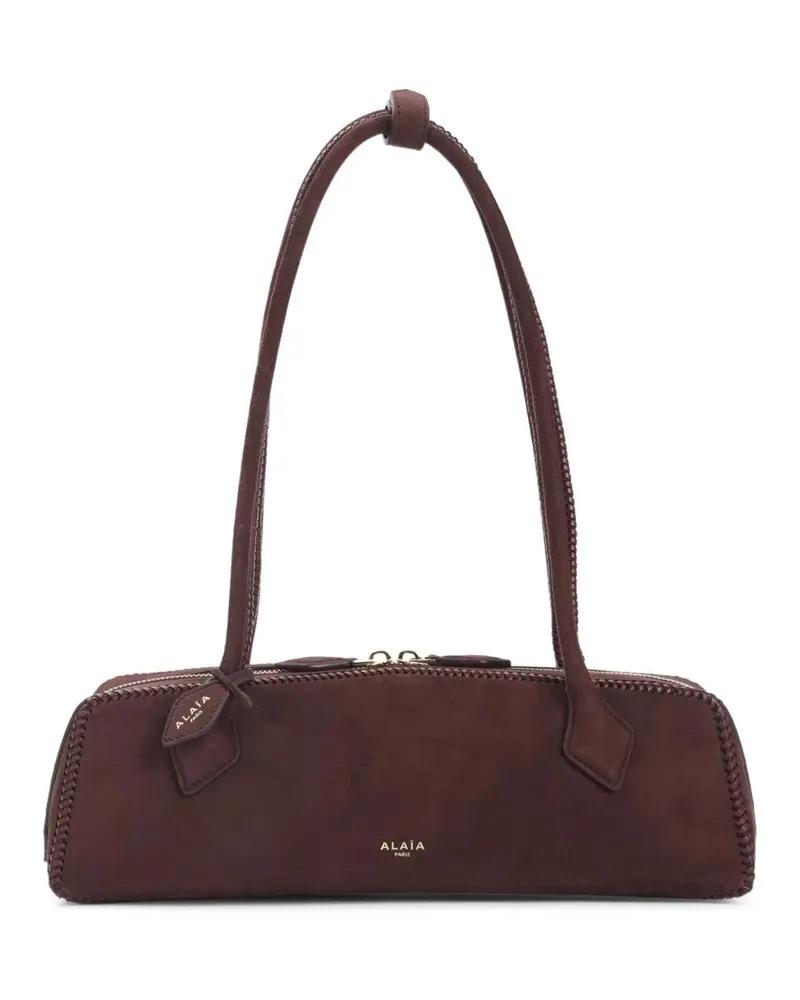 Alaïa Hobo Bags Elongated Red Suede Handbag With Gold-Tone Accents rot Rot