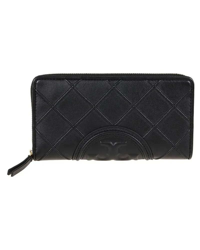 Tory Burch Portemonnaie Fleming Soft Zip Continental Wallet schwarz Schwarz
