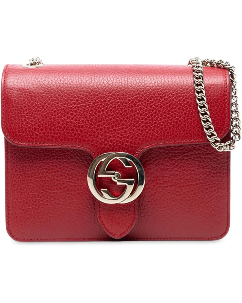 Gucci Hobo Bags Small Dollar Calfskin Interlocking G Crossbody rot Rot