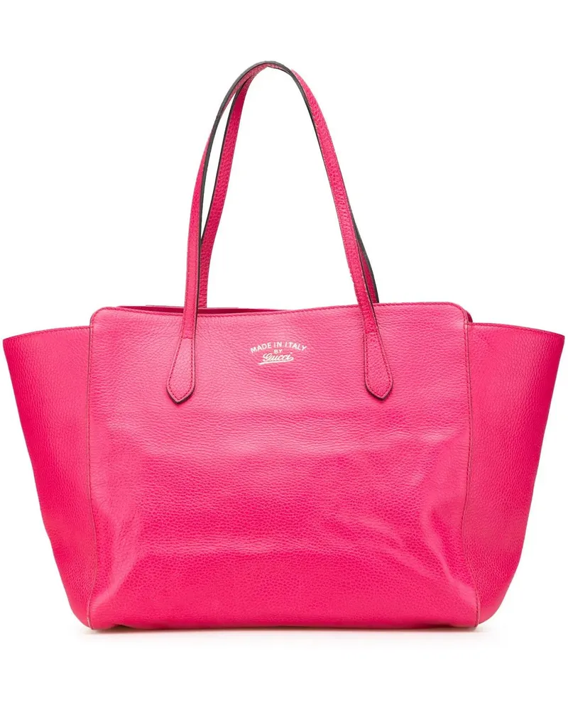 Gucci Shopper Medium Leather Swing Tote rosa Gold