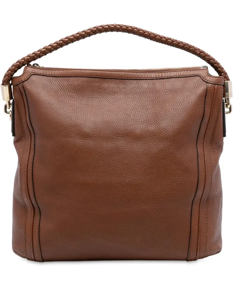 Gucci Hobo Bags Large Calfskin Bella Shoulder Bag braun Braun