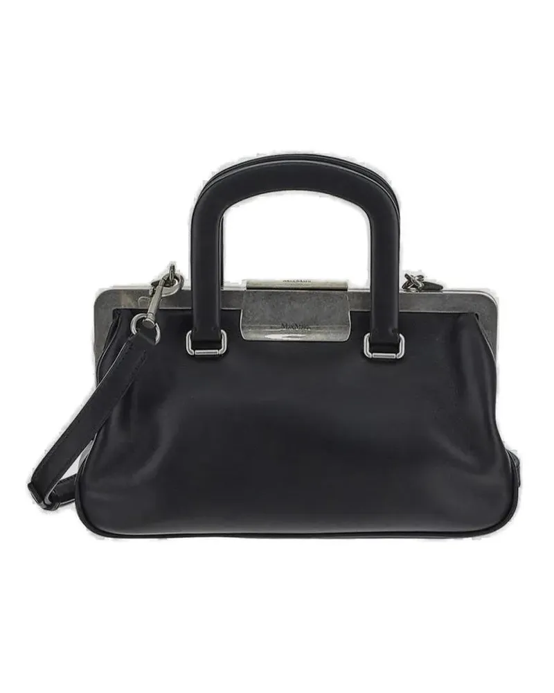 Max Mara Hobo Bags Sleek Black Bag With Minimalist Design And Structu schwarz Schwarz