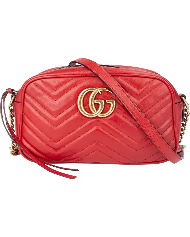 Gucci Crossbody Bags  Red Leather Marmont GG Crossbody Bag rot Rot