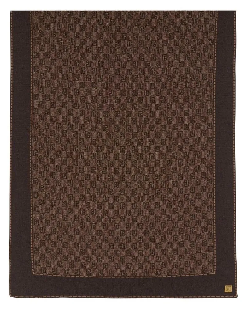 Balmain Tücher & Schals Monogram Wool Scarf braun Braun