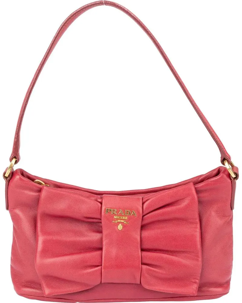 Prada Crossbody Bags  Pink Leather Ribbon Mini Handbag rosa Gold