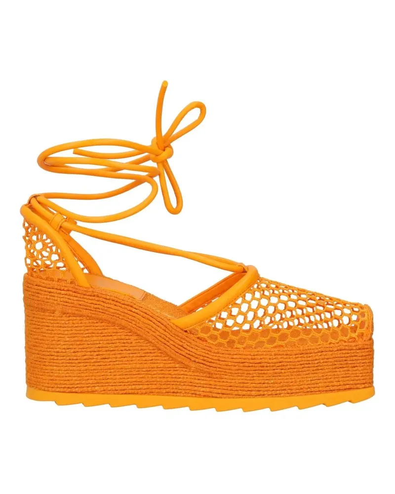 Bottega Veneta Sandalen Orange Stretch 90 Wedge Espadrilles orange Orange