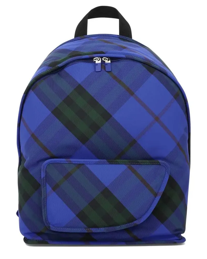 Burberry Rucksäcke "Check" Nylon Backpack blau Blau