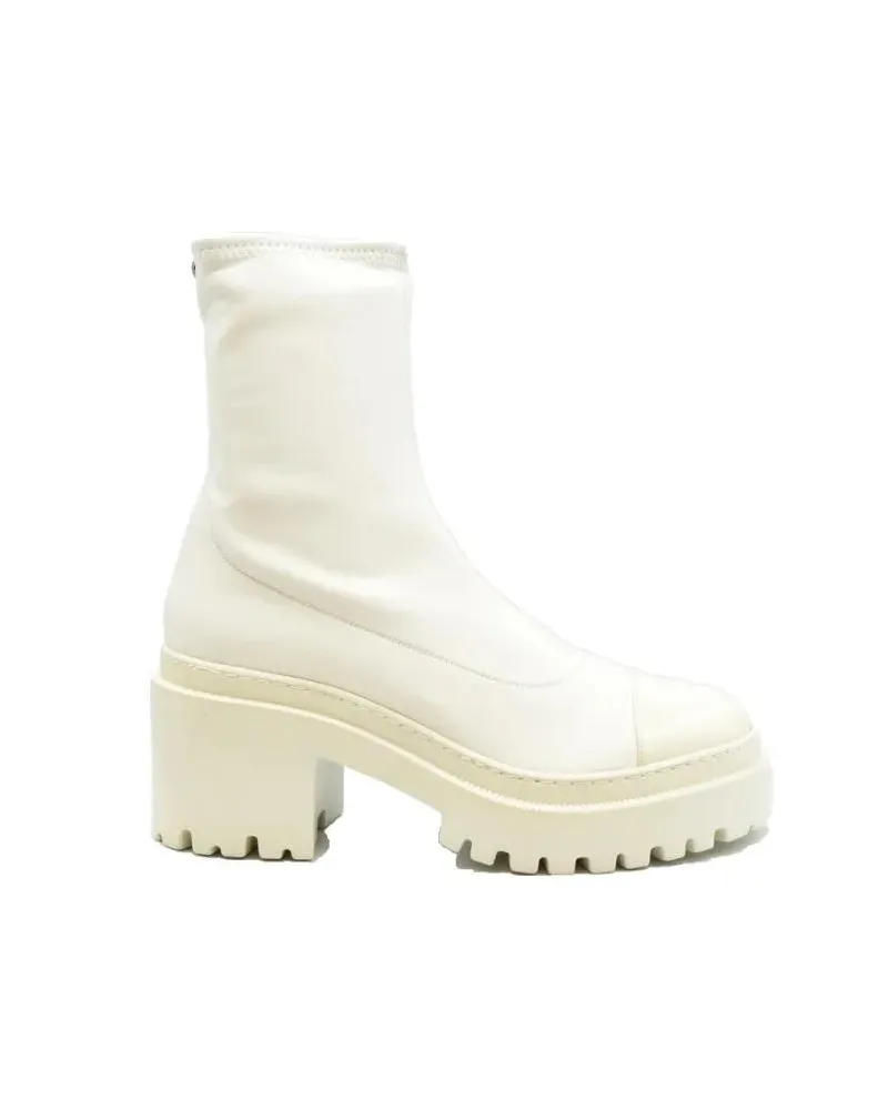 Giuseppe Zanotti Stiefel Multicolor Leather Ankle Boots With Block Heel beige Beige