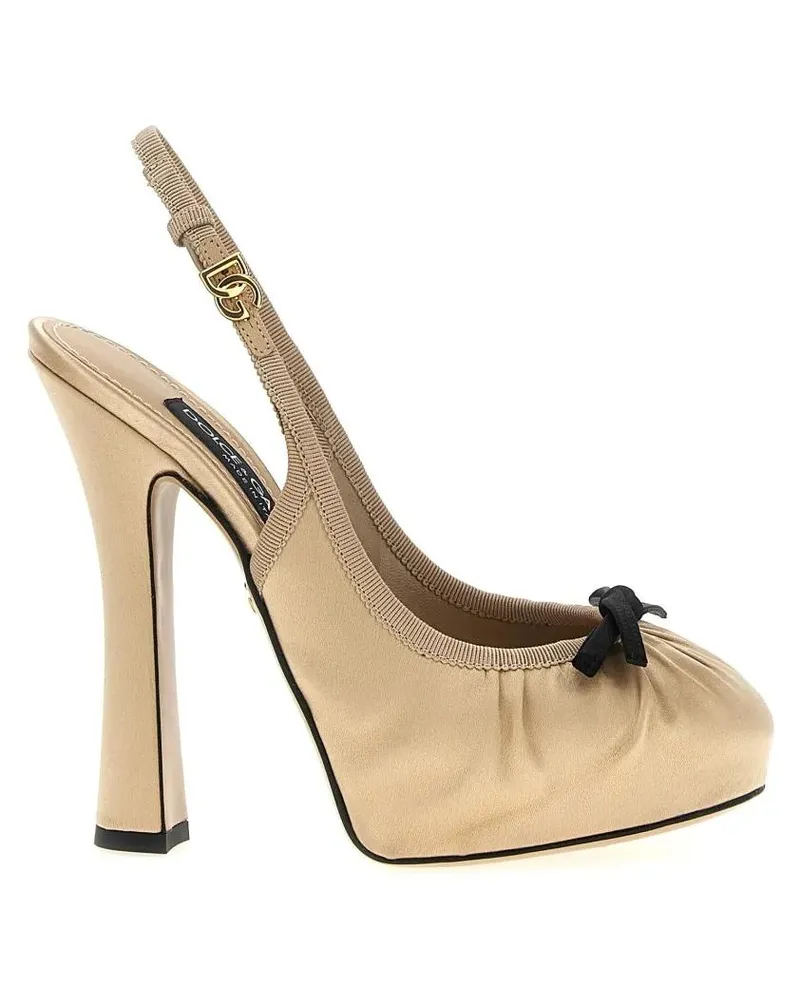 Dolce & Gabbana Hohe Schuhe 'Vally' Slingback beige Beige