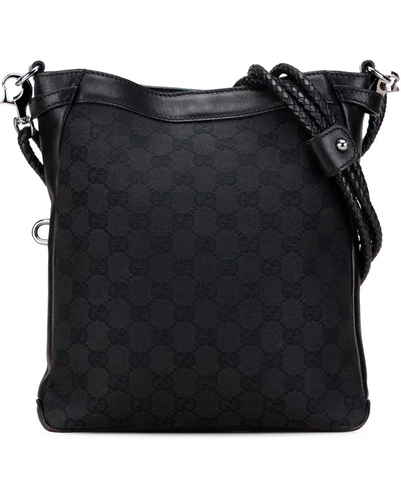 Gucci Hobo Bags GG Canvas Crossbody schwarz Schwarz