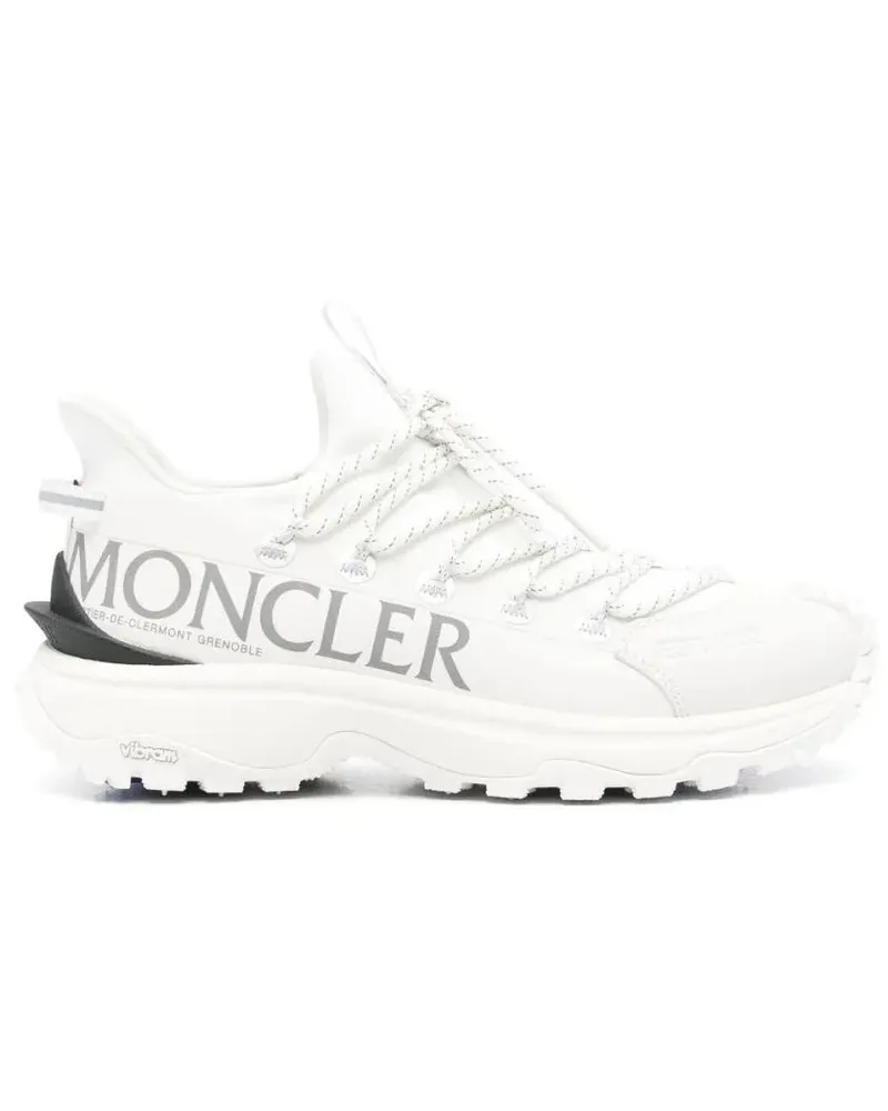 Moncler Low-Top Sneaker White Sneakers With Textured Sole And Prominent Lo weiß Weiß