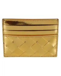 Bottega Veneta Portemonnaie Gold-Tone Intrecciato Wallet 