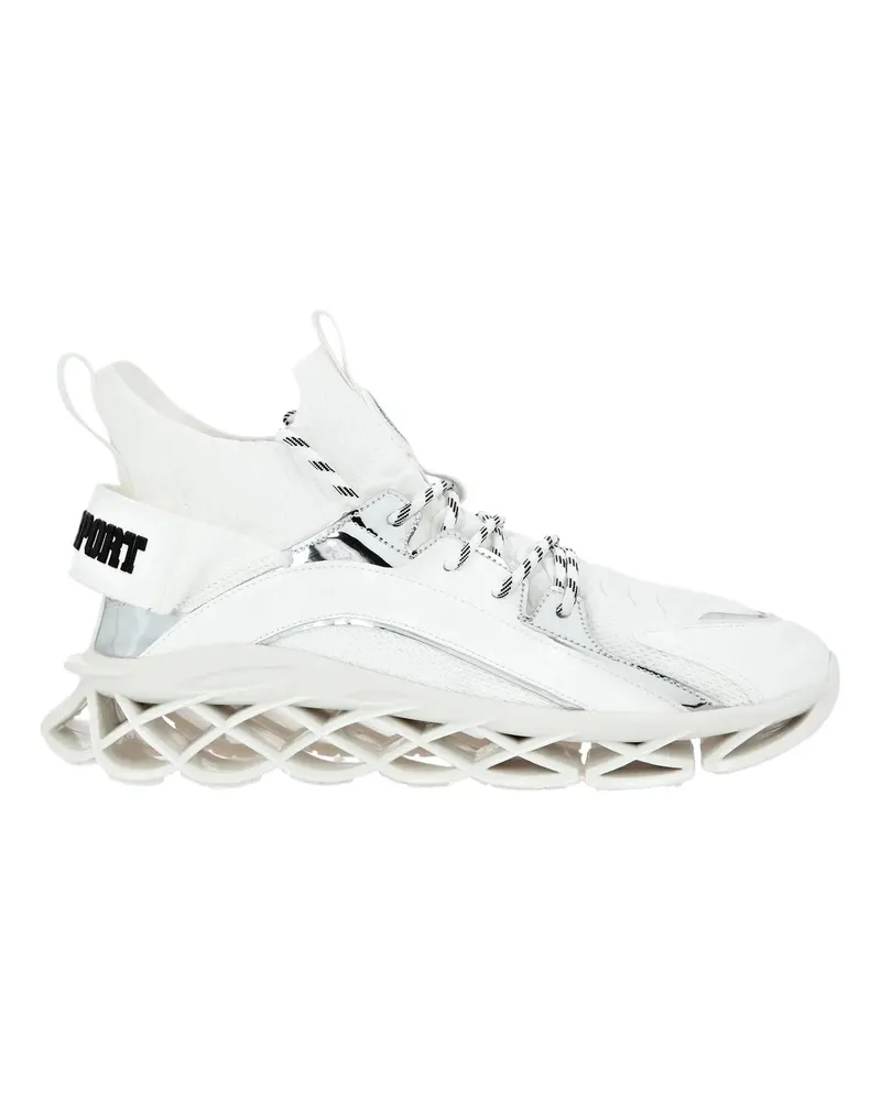 Philipp Plein Low-Top Sneaker Runner Sneaker Tiger weiß Weiß