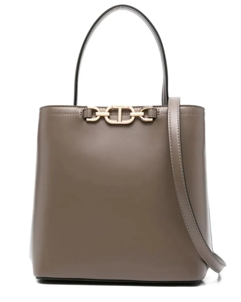 Twin-Set Crossbody Bags Structured Handbag With Gold-Tone Chain Detail braun Braun