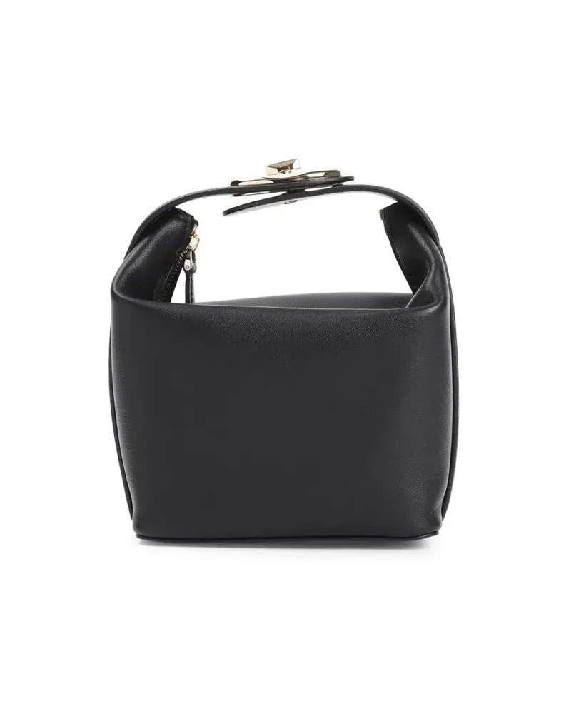 Valentino Garavani Shopper Vlogo The Bold Edition Black Lamb Leather Mini Bag Schwarz