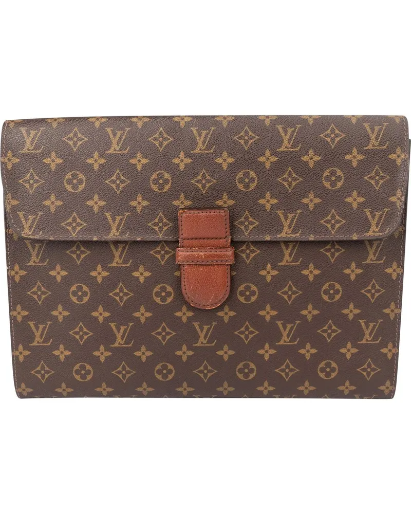 Louis Vuitton Crossbody Bags  Canvas Monogram Cartella Business Cl braun Braun