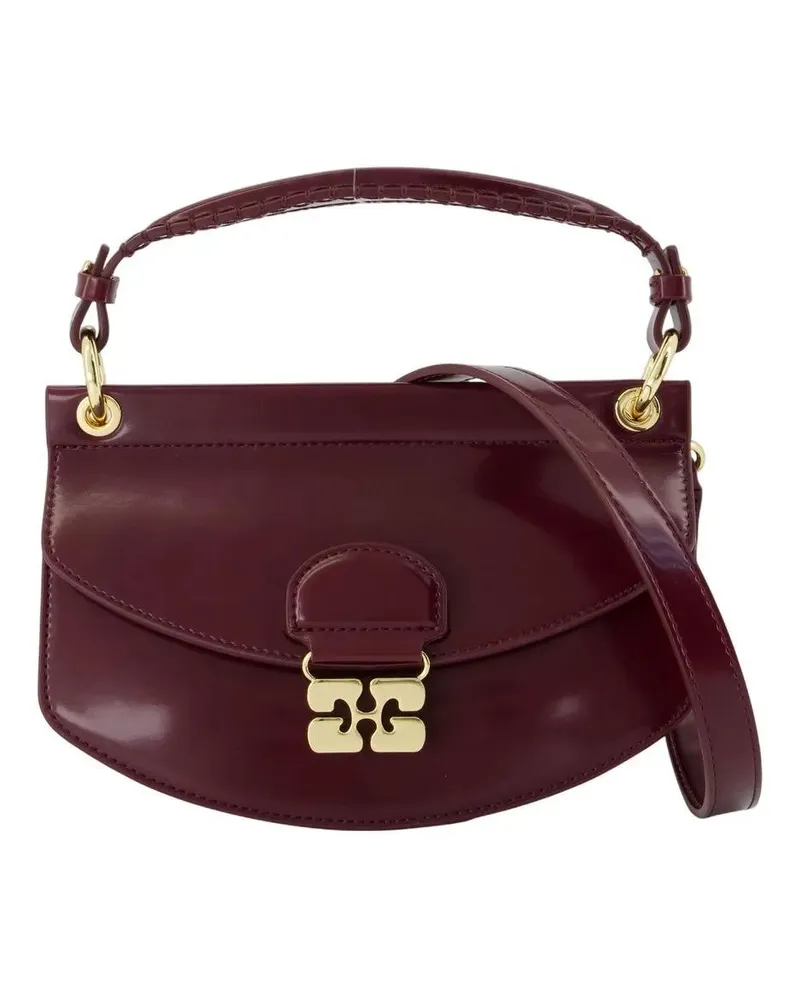 Ganni Hobo Bags Apo G Bag Mini Crossbody - Synthetic - Burgundy rot Rot