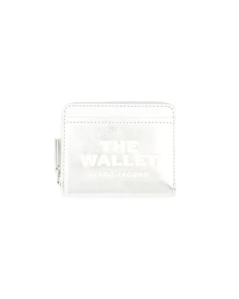 Marc Jacobs Portemonnaie The Mini Compact Wallet - Leather - Silver silberfarben 