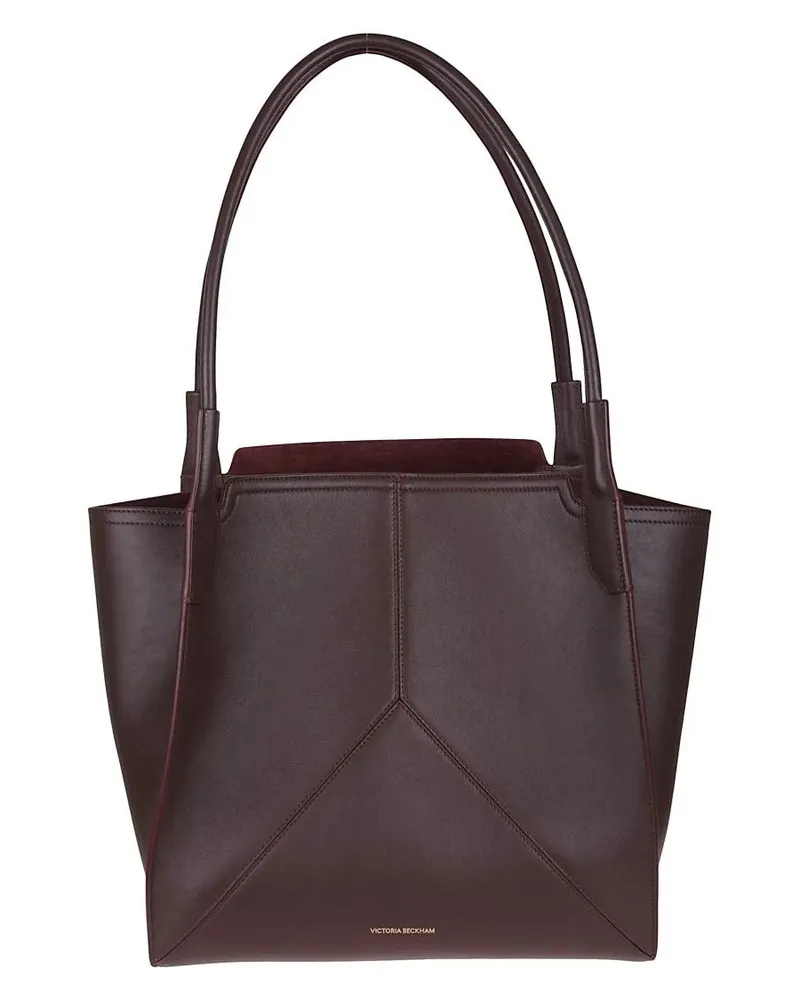 Victoria Beckham Beuteltaschen Structured Burgundy Calf Leather Handbag rot Rot