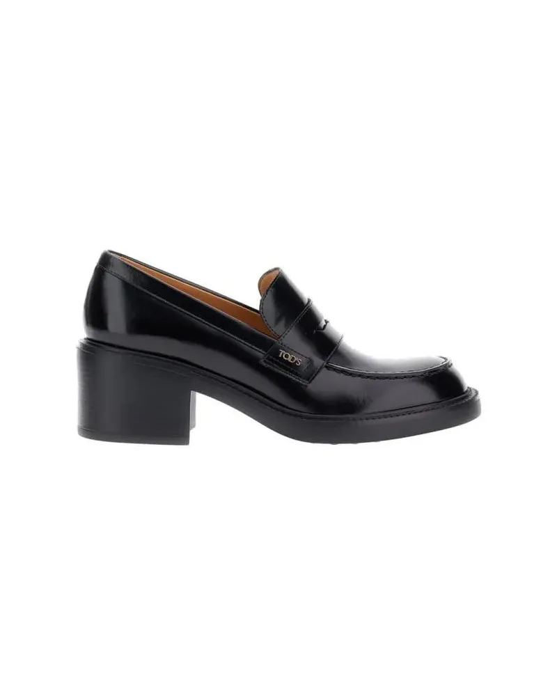 TOD'S Low-Top Sneaker Leather Moccasin With Polished Finish schwarz Schwarz