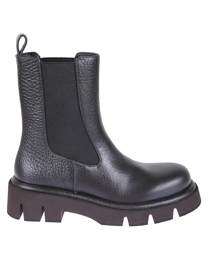 Paloma Barceló Stiefel Textured Leather Boots With Chunky Rubber braun Braun