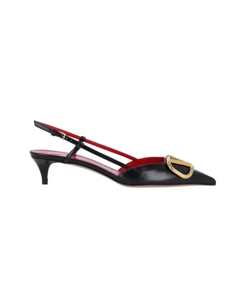 Valentino Garavani Hohe Schuhe "Vlogo Signature" Slingback Pumps Black schwarz Schwarz