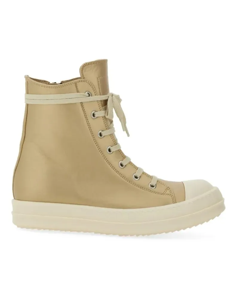 Rick Owens Low-Top Sneaker High-Top Sneakers With Smooth Leather Upper And Ch grün Grün