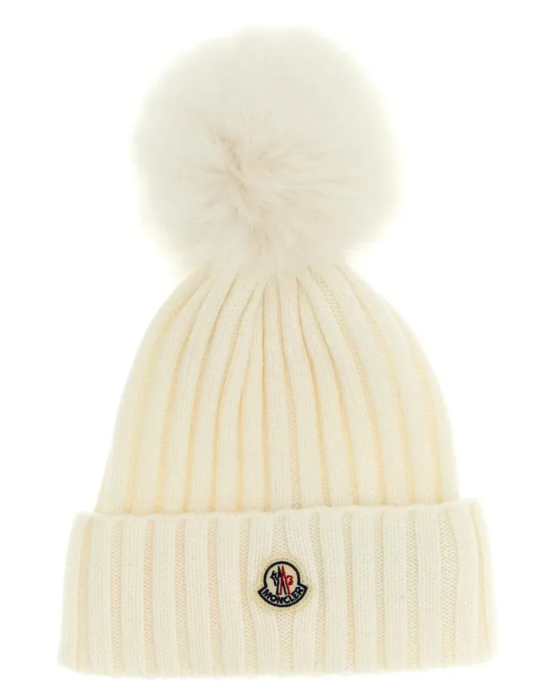 Moncler Caps & Mützen Tricot Cap beige Beige
