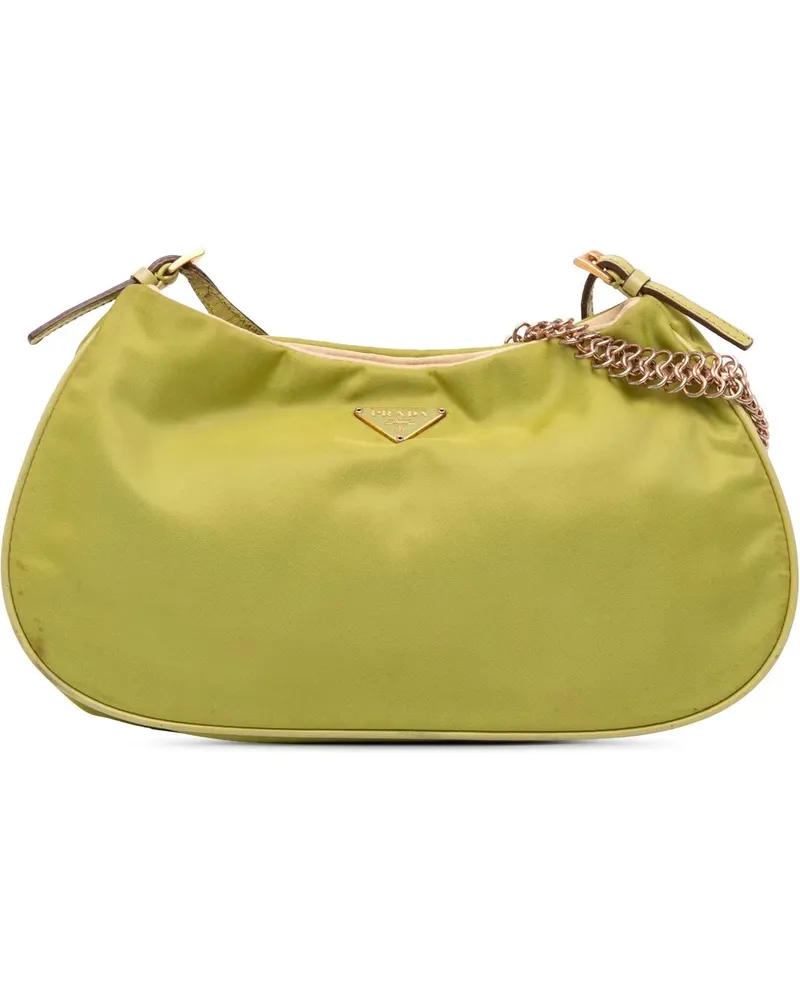 Prada Hobo Bags Tessuto Chain Shoulder Bag grün Grün