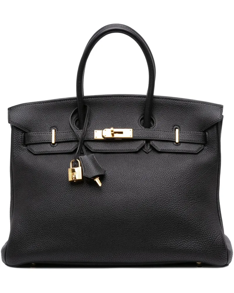 Hermès Crossbody Bags Togo Birkin Retourne 35 schwarz Schwarz