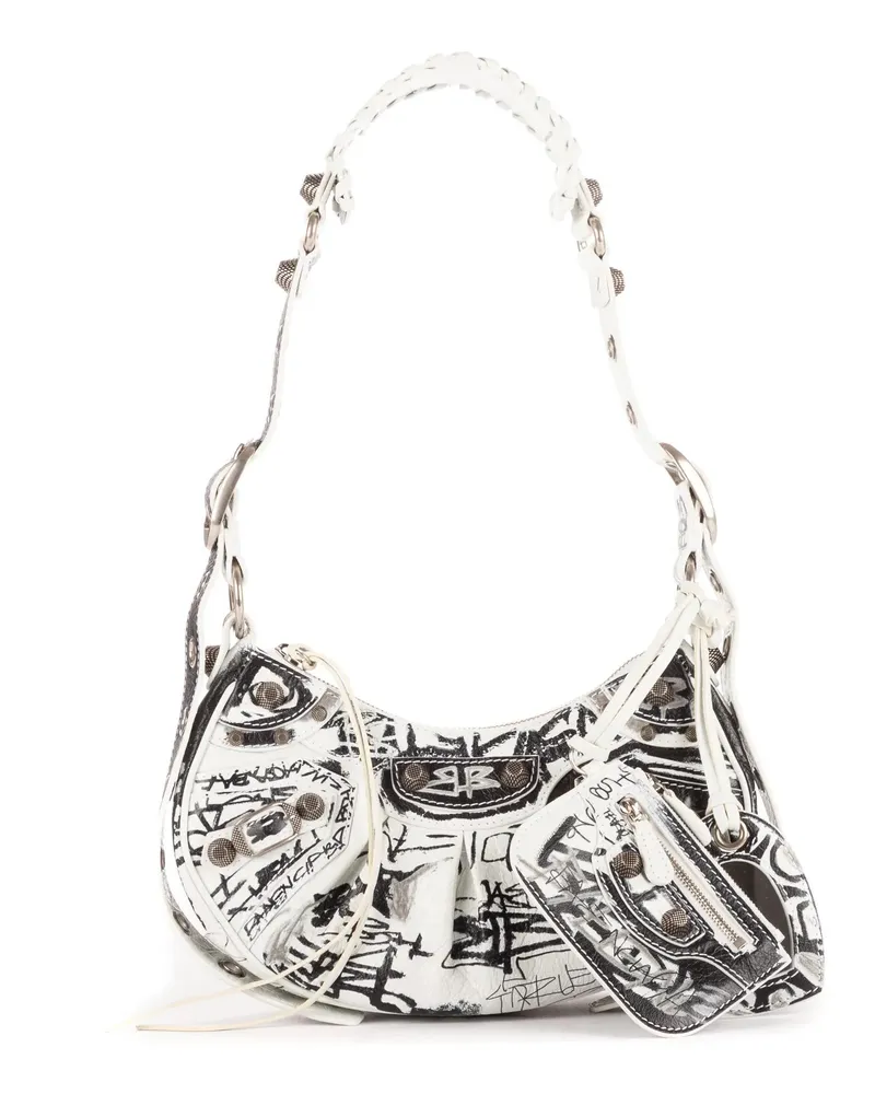 Balenciaga Crossbody Bags XS Le Cagole weiß Weiß