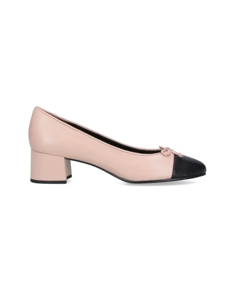 Tory Burch Hohe Schuhe Pink Hammered Leather Bow Pumps – Pink pink Rosa