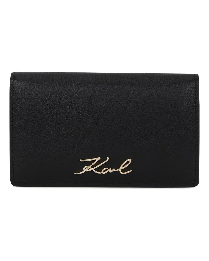 Karl Lagerfeld Portemonnaie K/Signature Faltportemonnaie schwarz Schwarz